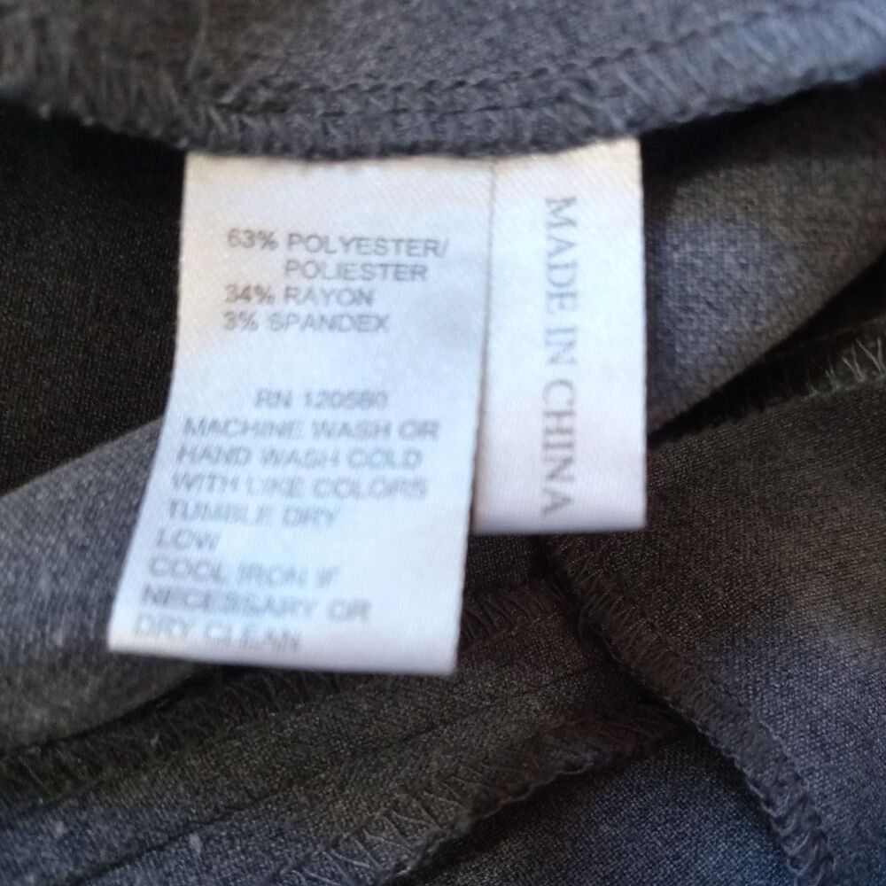 Amanda & Chelsea dress pants women's size 12 gray slit at hem side zip closure - Picture 13 of 14